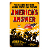 Americans Answer Vintage Sign Metal Sign