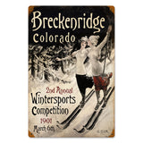 Ski Breckenridge Vintage Sign Metal Sign