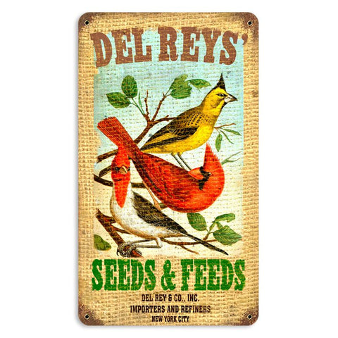 Del Rey'S Seeds Vintage Sign Metal Sign