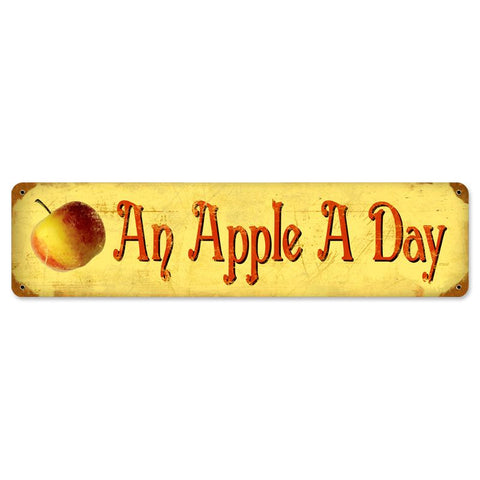 Apple A Day Vintage Sign Metal Sign