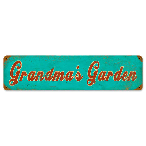 Grandmas Garden Vintage Sign Metal Sign