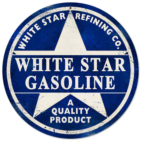 White-Star-Gasoline-Vintage-Sign-Metal-Sign