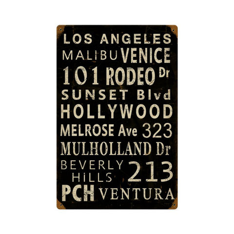 La Towns Vintage Sign Metal Sign