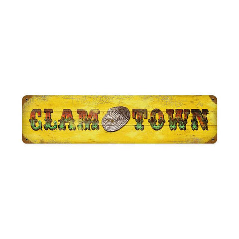 Clam Town Vintage Sign Metal Sign