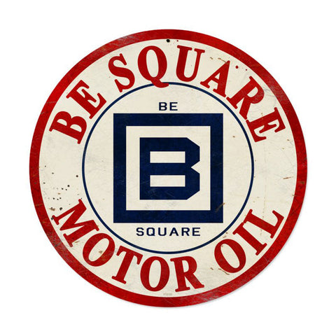 Be-Square-Gasoline-Vintage-Sign-Metal-Sign