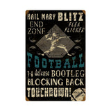 Football Vintage Sign Metal Sign