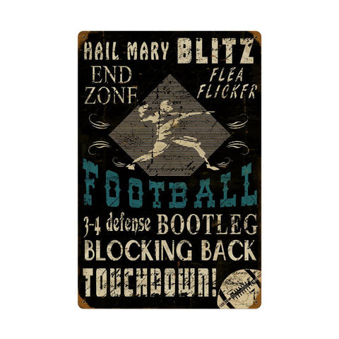 Football Vintage Sign Metal Sign