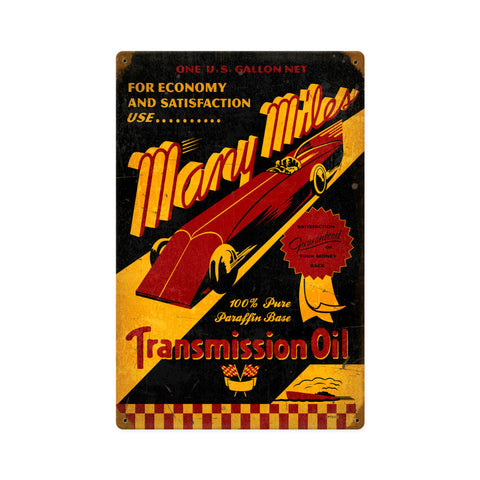 Many Miles Oil Vintage Sign Metal Sign
