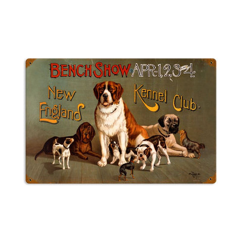 New England Dog Show Vintage Sign Metal Sign