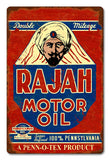 Rajah Motor Oil Vintage Sign Metal Sign