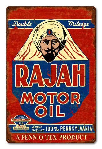 Rajah-Motor-Oil-Vintage-Sign-Metal-Sign