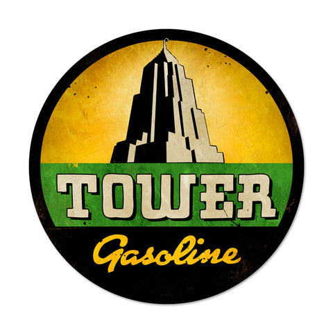 Tower Gasoline Vintage Sign Metal Sign