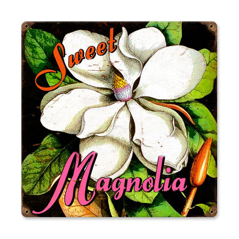 Sweet Magnolia Vintage Sign Metal Sign