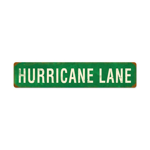 Hurricane Lane Vintage Sign Metal Sign