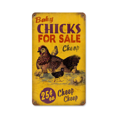 Chicks-For-Sale-Vintage-Sign-Metal-Sign
