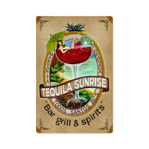 Tequila Bar Vintage Sign Metal Sign