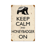 Honey Badger Vintage Sign Metal Sign