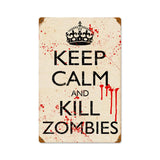 Kill Zombies Vintage Sign Metal Sign