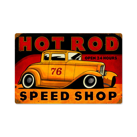 Hot Rod Speed Shop Vintage Sign Metal Sign