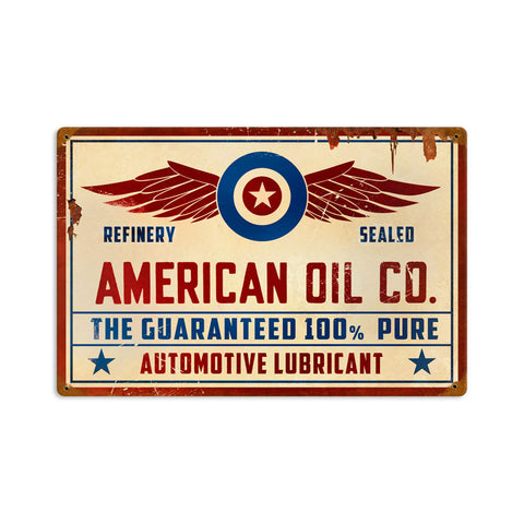 American Oil Co Vintage Sign Metal Sign