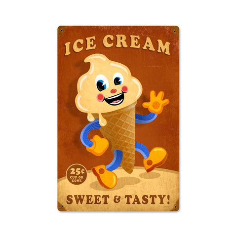 Ice Cream Man Vintage Sign Metal Sign