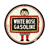 White Rose Vintage Sign Metal Sign