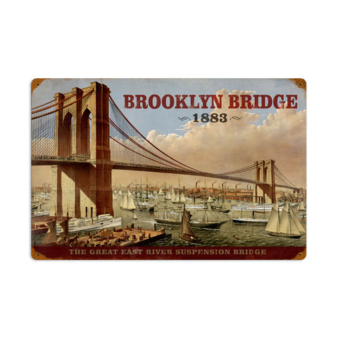 Brooklyn Bridge Vintage Sign Metal Sign