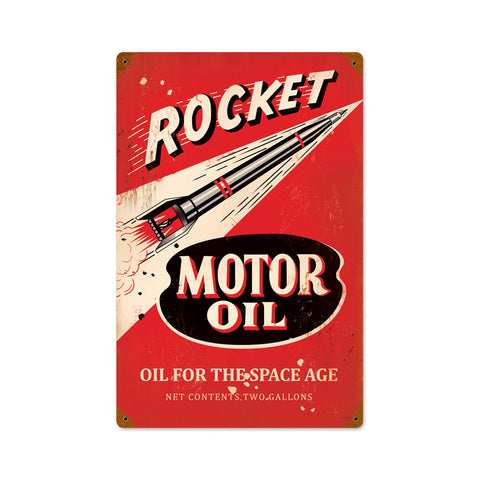 Rocket Motor Oil Vintage Sign Metal Sign