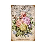 Tinted Flowers Vintage Sign Metal Sign