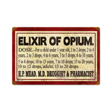 Elixer Of Opium Vintage Sign Metal Sign