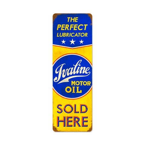 Ivaline Motor Oil Vintage Sign Metal Sign