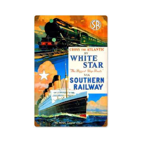 White Star Ship Vintage Sign Metal Sign