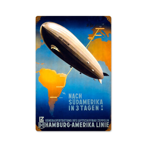 Hamburg Amerika Vintage Sign Metal Sign