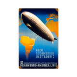 Hamburg Amerika Vintage Sign Metal Sign