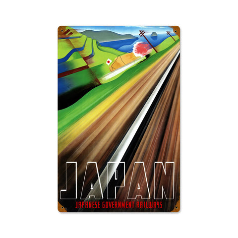 Japan Railways Vintage Sign Metal Sign