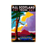 Scotland Tours Vintage Sign Metal Sign