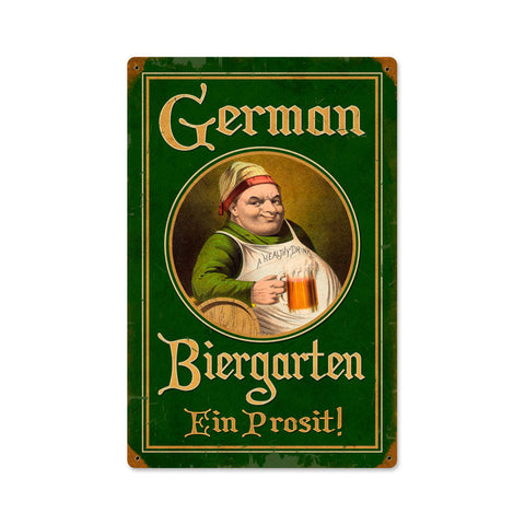 German-Biergarten-Vintage-Sign-Metal-Sign