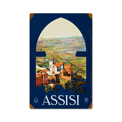 Assisi Vintage Sign Metal Sign
