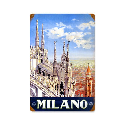 Milan Vintage Sign Metal Sign