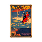 Monte Carlo Aviation Vintage Sign Metal Sign