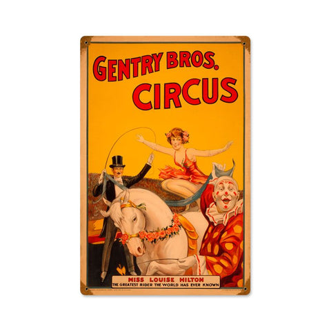 Gentry Circus Vintage Sign Metal Sign