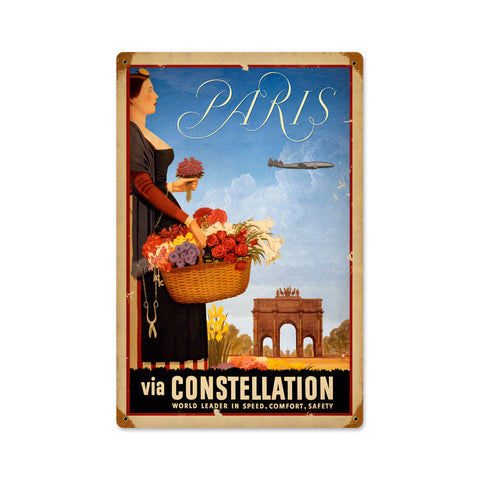 Paris Vintage Sign Metal Sign