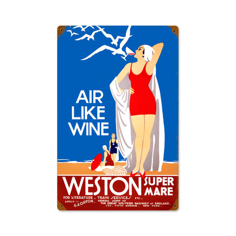 Air Like Wine Vintage Sign Metal Sign