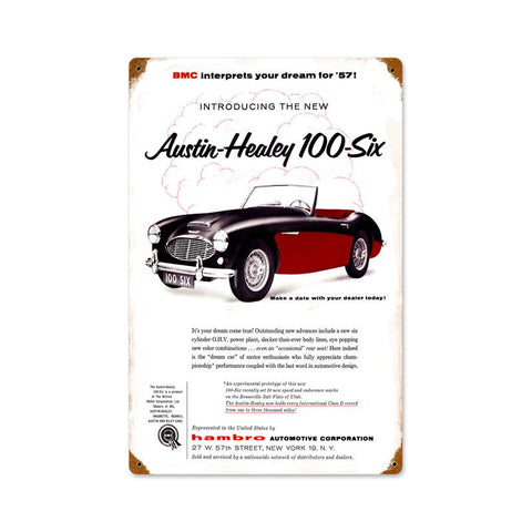 Austin Healey Vintage Sign Metal Sign