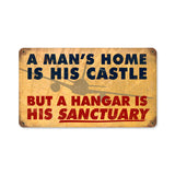 Mans Home Hangar Vintage Sign Metal Sign