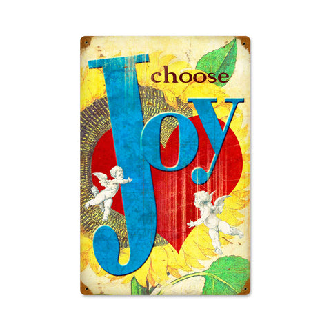 I Choose Joy Vintage Sign Metal Sign