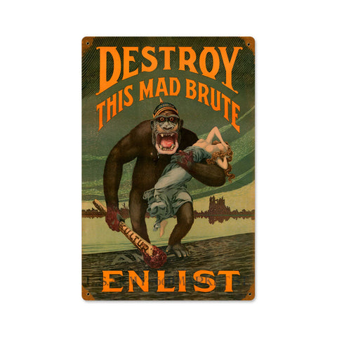 Destroy-Mad-Brute-Vintage-Sign-Metal-Sign