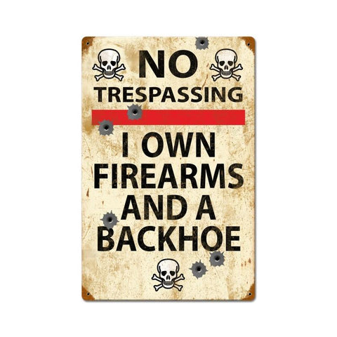 No Trespassing Vintage Sign Metal Sign