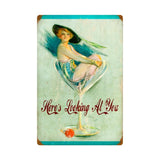 Here'S Looking At You Vintage Sign Metal Sign