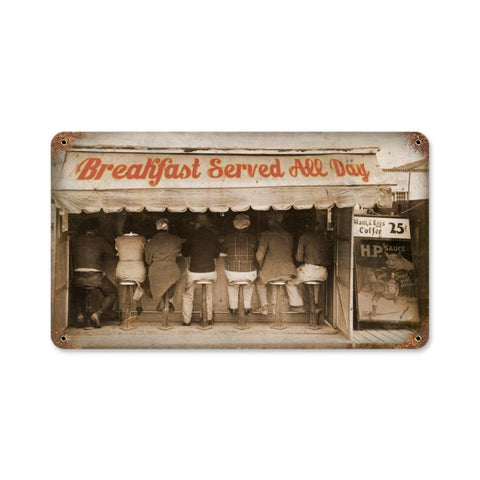 Breakfast All Day Vintage Sign Metal Sign